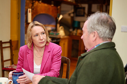 Helen with a North Shropshire pensioner