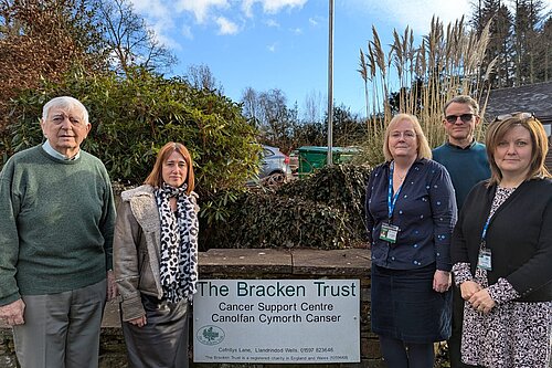 Jane Dodds outside the Bracken Trust