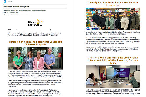 Thumbnail view of Newsletter document