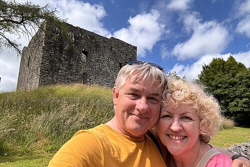 Phil Hutty pictured with his wife Rachel