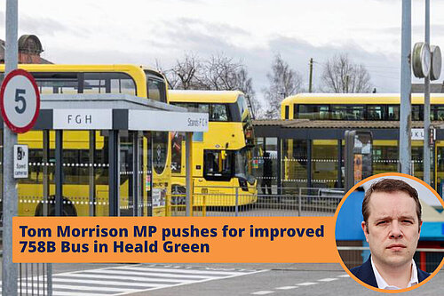 Graphic showing Tom Morrison MP and Bee Network Buses