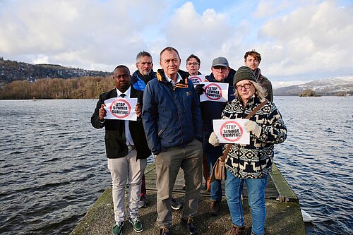 Tim with campaigners in Windermere