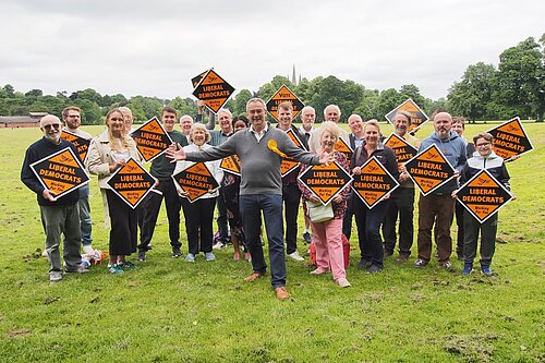 Paul with supporters