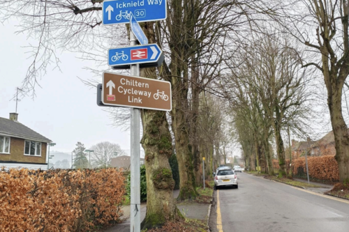 A road in Wendover affected by HS2 traffic