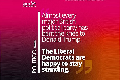 Lib Dems stand up to Trump