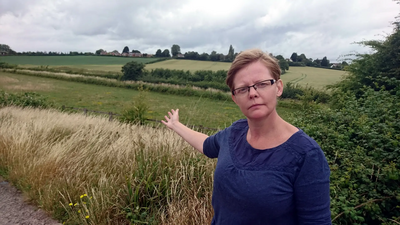 Dr Rebecca Trimnell at Hill Farm in Hempsted