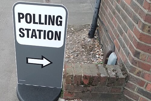 Polling Station sign