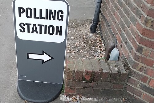 Polling Station sign