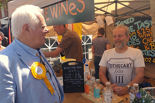 Cllr Mike Cox at the Christchurch Food Festival 2024