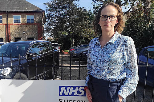 Alison Bennett outside the NHS