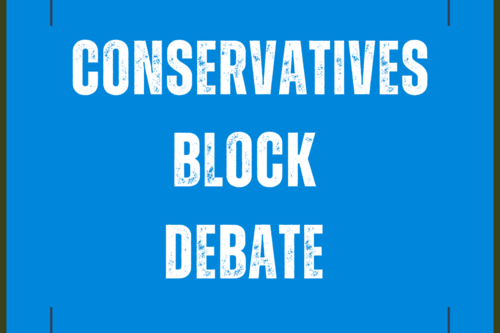 Conservatives block debate