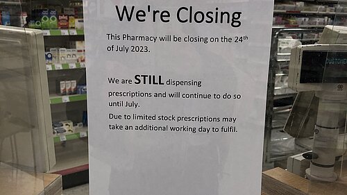 The Lloyds pharmacy at Sainsburys is closing