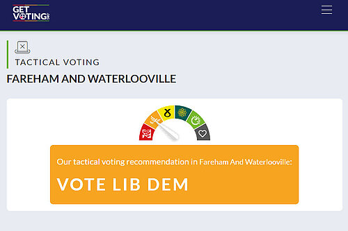 Tactical Voting: Who should I vote for in Fareham and Waterlooville?