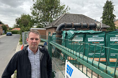 Andrew Hollyer pictured at a pumping station