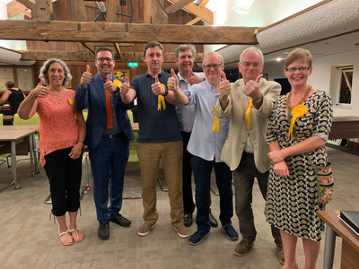 Celebrating Barnwood and Podsmead by-election wins