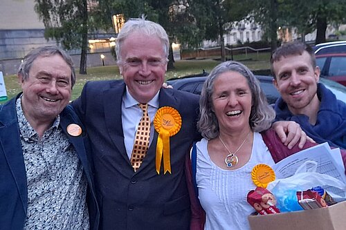 Group photo after the declaration of results