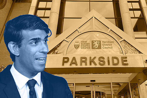 PM Rishi Sunak and local council offices