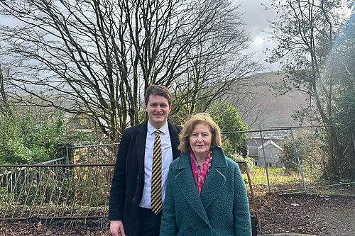 David Chadwick MP (left) and Susan Grounds (right)