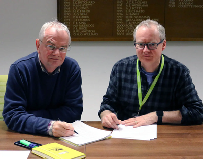 Jeremy Hilton and Declan Wilson prepare budget amendments 2020