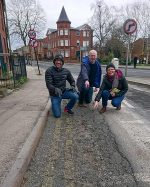 Farook Mota, George Barwood and Rebecca Trimnell in Parliament Street