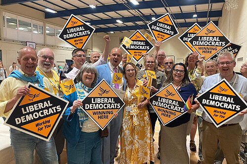 Cameron Thomas celebrates being elected Longlevens and Elmbridge's new MP Cameron Thomas celebrates being elected Longlevens and Elmbridge's new MP