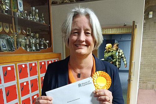 Claire Young at the election count