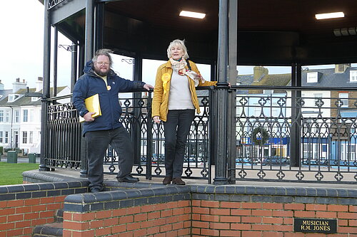 Cllr. Rick Blackwell (left), Liberal Democrat Councillor, Walmer Town Council & Penelope James (right) Liberal Democrat Parliamentary Candidate for Dover & Deal.