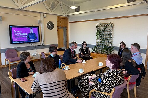 Liam McArthur MSP at UHI Orkney for Scottish Apprenticeship Week