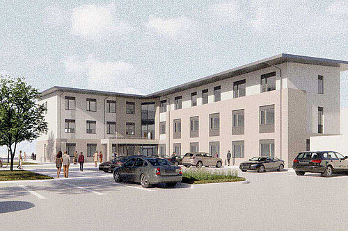 How the exterior of the Shaw and Crompton medical centre was supposed to look