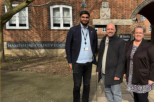 Prad Bains, Dave and Karen Wiltshire at HCC