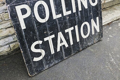 polling station sign