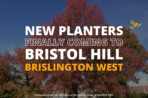 New planters finally coming to Bristol Hill, Brislington West